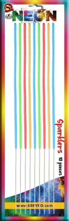 Kolorowe Neonowe Zimne Ognie CLE6304 - 10 sztuk 40 cm