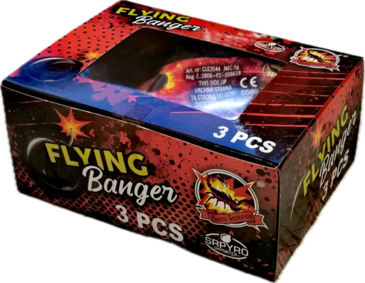 Motyle hukowe CLE3544 Flying Banger 3 sztuki