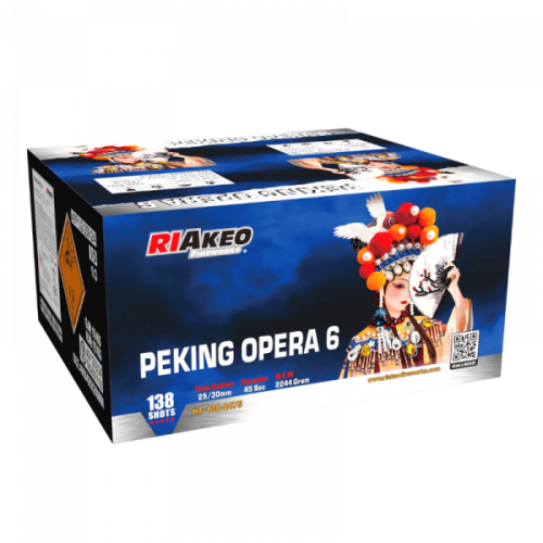 Wyrzutnia Peking Opera 6 Riakeo 138 strzałów 1"- 1,2"