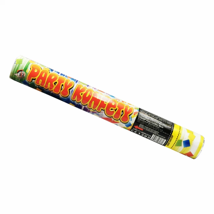 Konfetti tuba 40 cm kolorowe paski