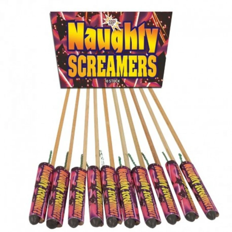 Zestaw rakietek Naughty Screamers  10 sztuk