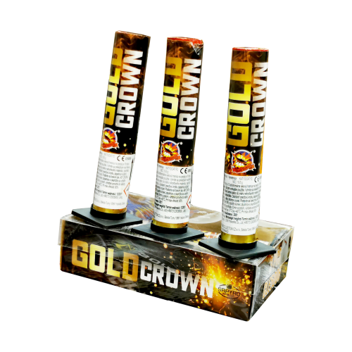 Single shot  XL Gold Crown - 3 sztuki   1.2"