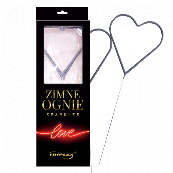 Zimne Ognie TXF268 Serca 2 szt. -  40 cm