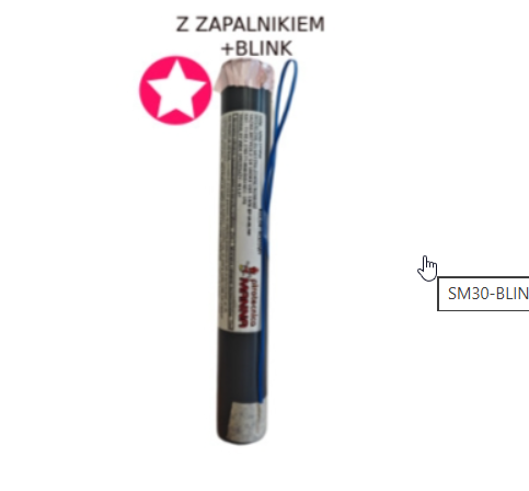 Mina Dymna SM30 Malinowa z Blinkiem i Zapalnikiem 