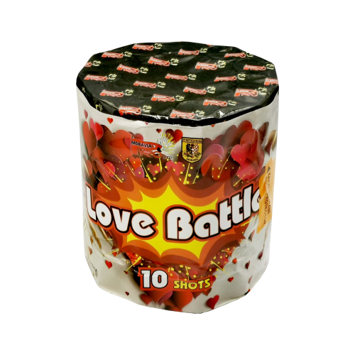 Wyrzutnia Love Battle 10 strzałów 1,2" + Fontanna