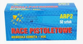 ARP2 RACE PISTOLETOWE NIEBIESKI+ HUK 50 sztuk